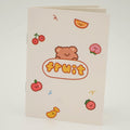 Petit carnet chiot et fruits