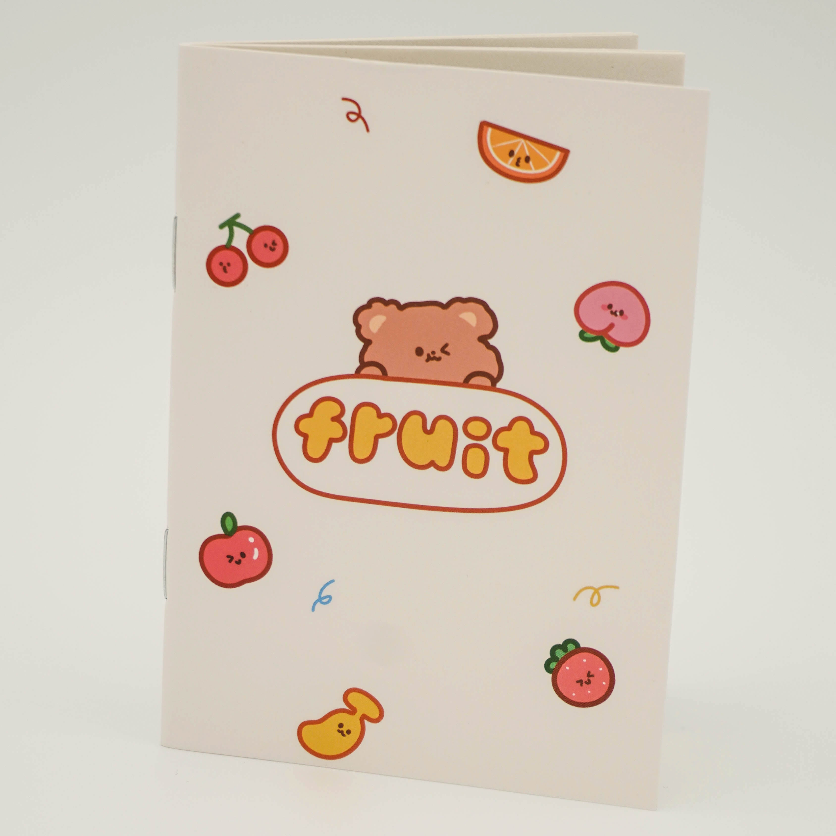 Petit carnet chiot et fruits