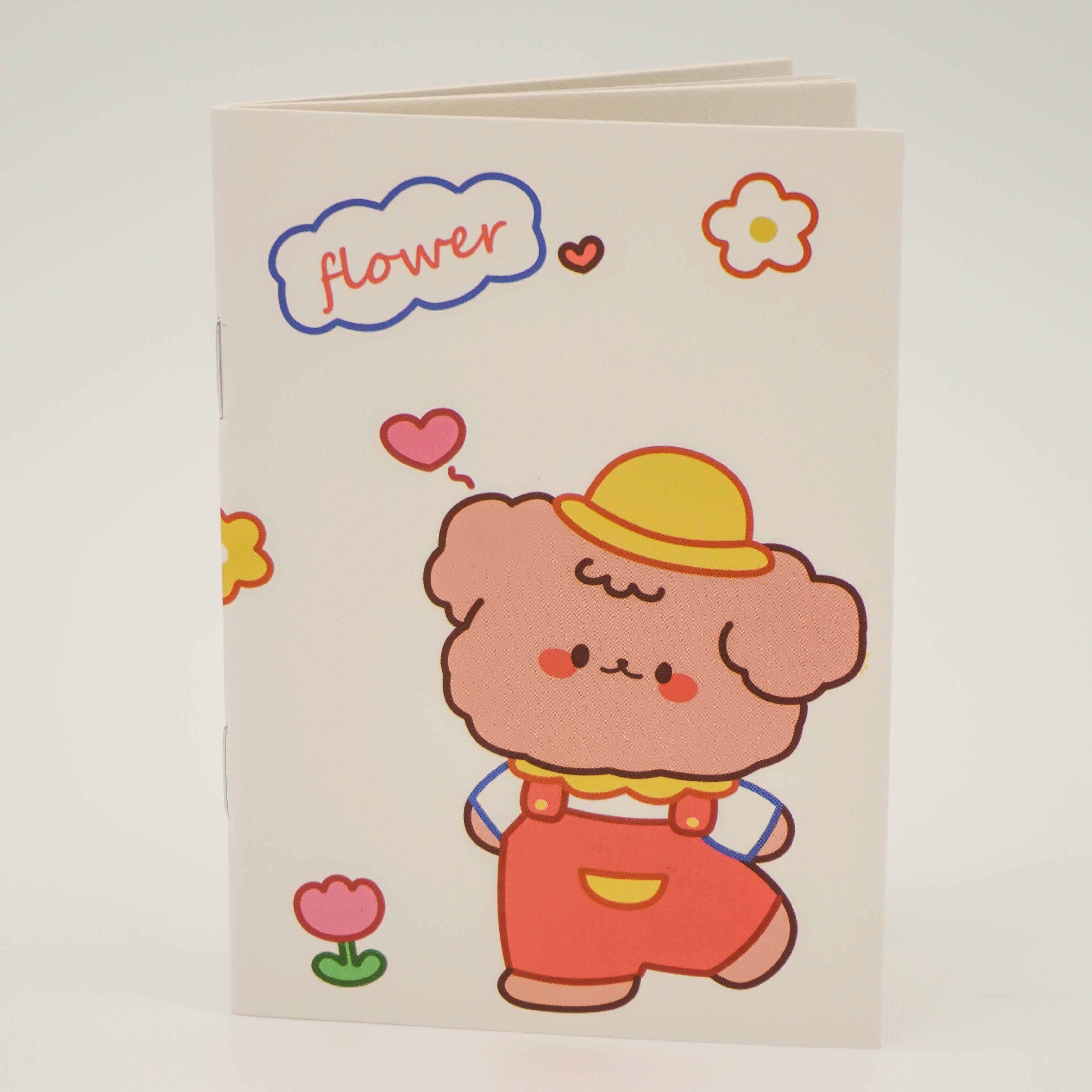 Petit carnet chiot et fleur