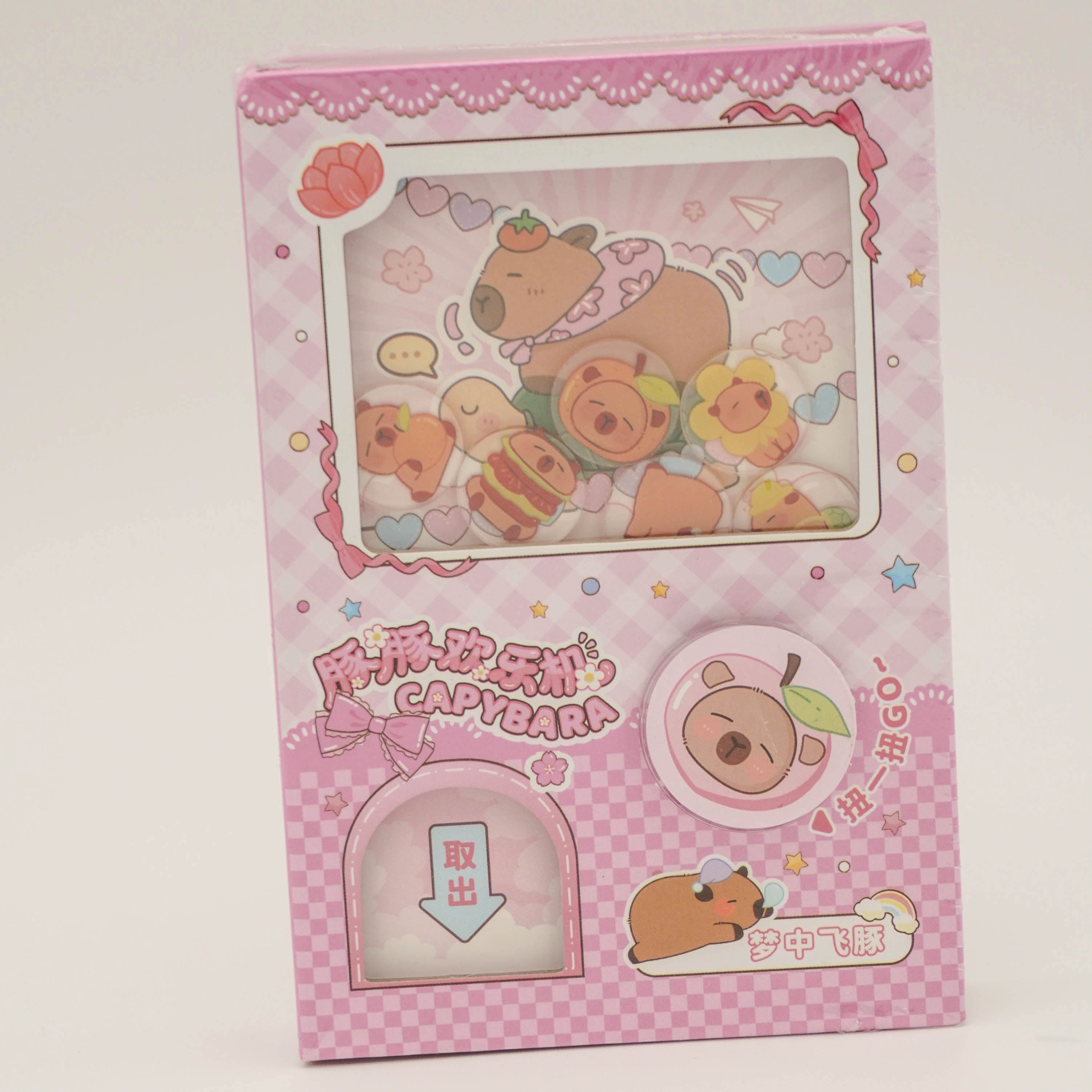 Petit carnet Gashapon Capybara rose