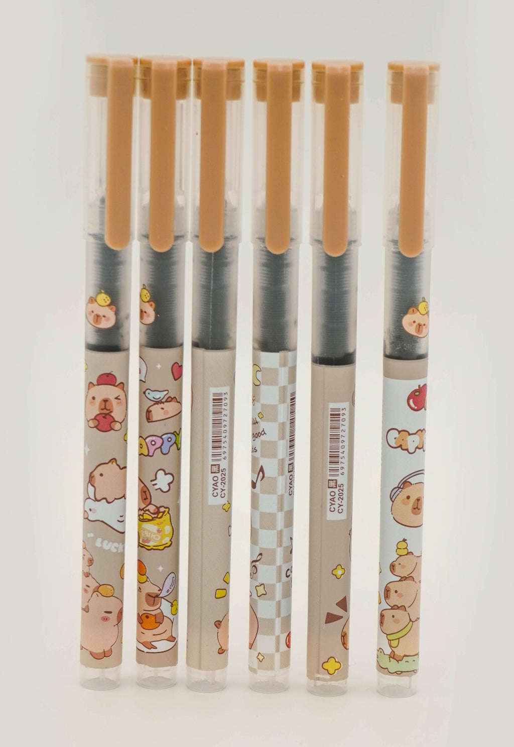 6 Stylos pointe fine Capybara