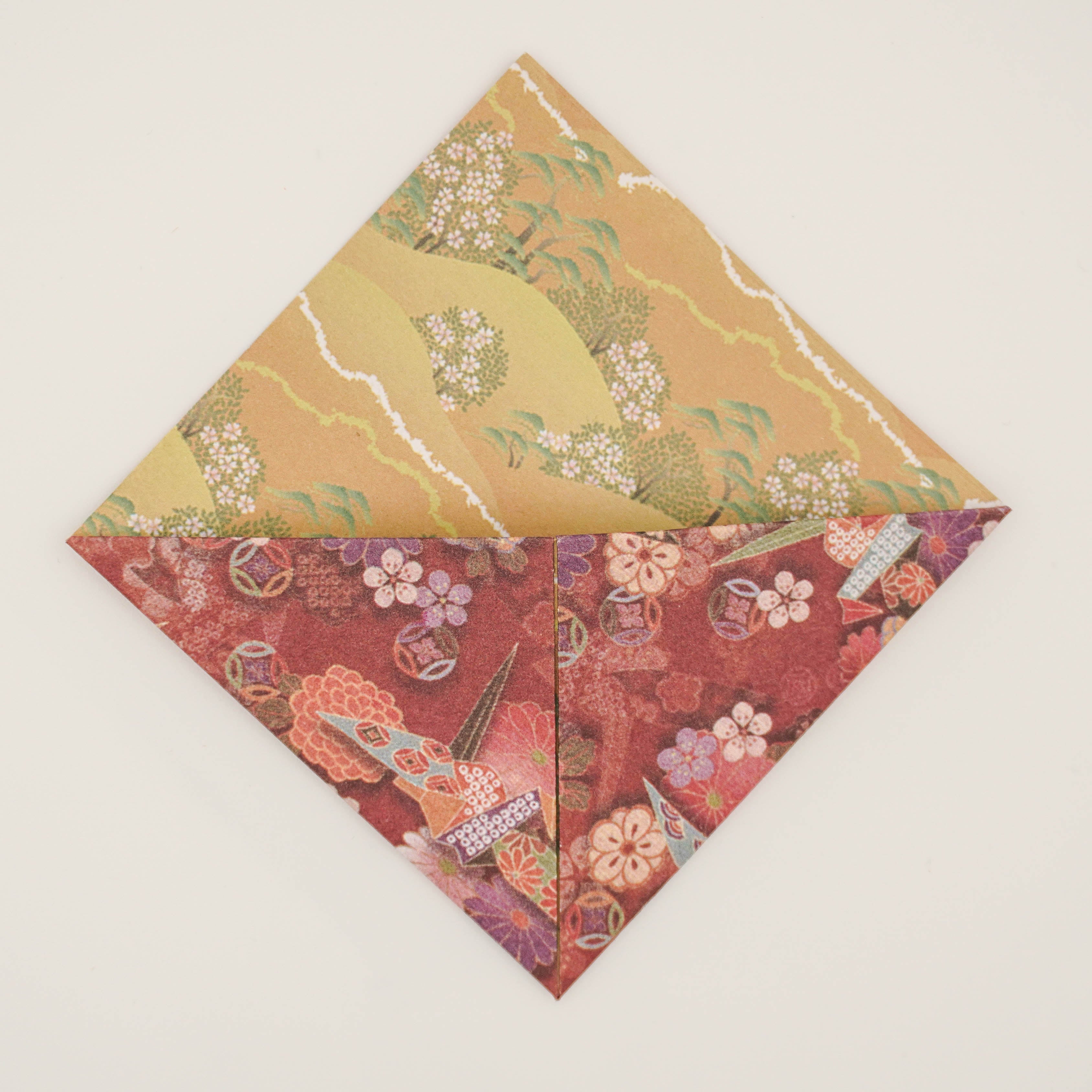 Marque-page motif grue japonaise